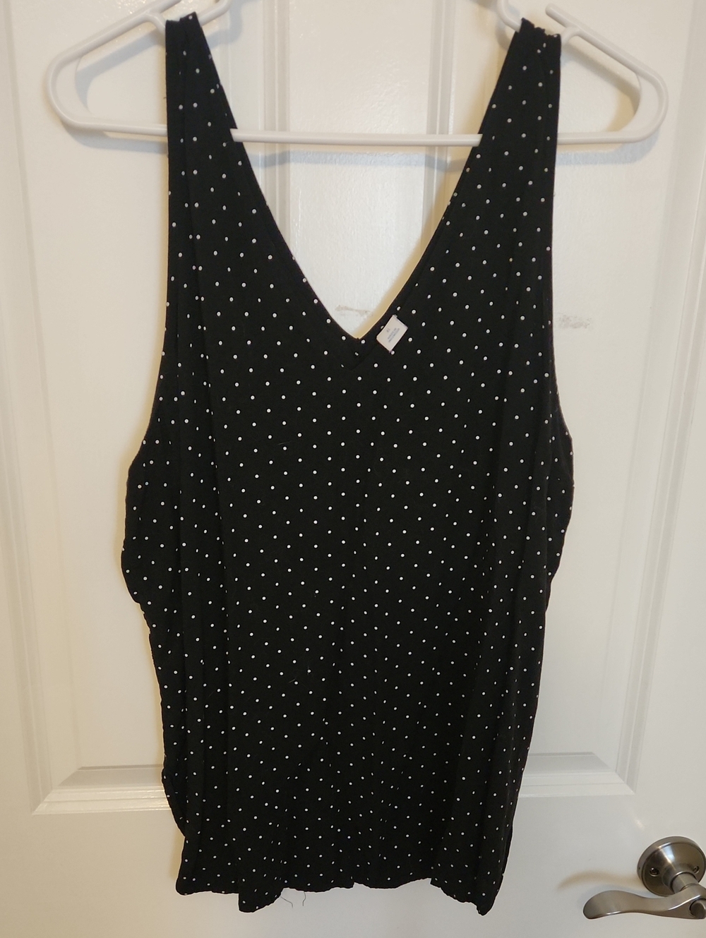 Old Navy Black Polka Dot V-Neck Tank